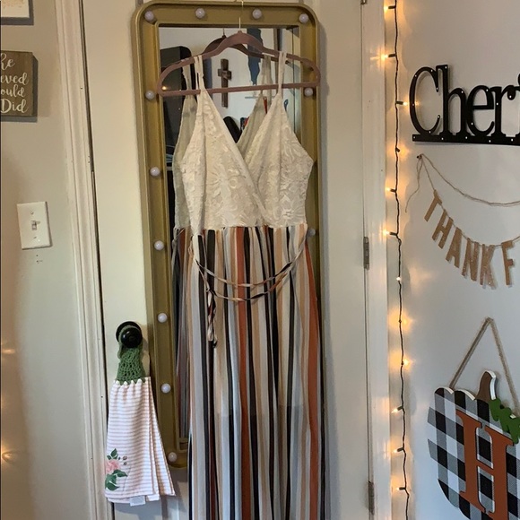 Rue21 Dresses & Skirts - Rue21 striped lace dress with slit